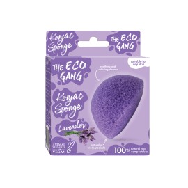 The Eco Gang Konjac Sponge Lavender Σφουγγάρι Καθαρισμού Προσώπου για Λιπαρές Επιδερμίδες 1 Τεμάχιο