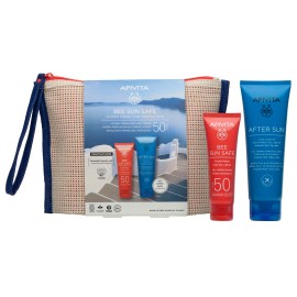 Apivita PROMO Bee Sun Safe Hydra Fresh Face SPF50 Ενυδατική Αντηλιακή Κρέμα Gel Προσώπου Ελαφριάς Υφής 50ml & ΔΩΡΟ After Sun Cool Sooth Δροσιστική & Καταπραϋντική Κρέμα Gel για Πρόσωπο & Σώμα 100ml & Νεσεσέρ