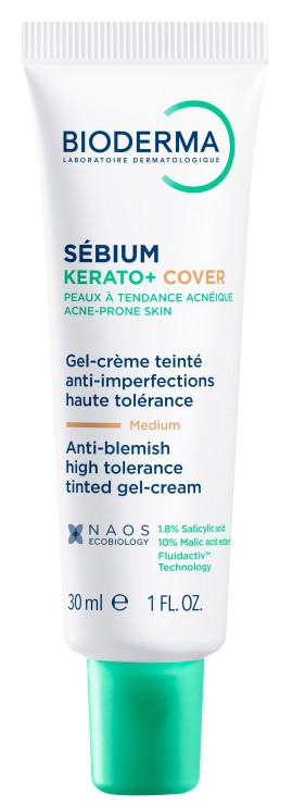 Bioderma Sébium Kérato+ Cover Gel Κρέμα με Χρώμα Κατά των Ατελειών για το Δέρμα με Τάση Ακμής 30ml