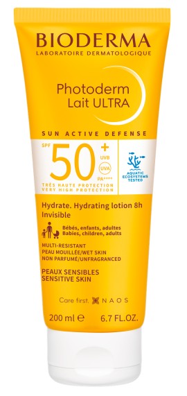 Bioderma Photoderm Lait Ultra SPF50+ Αντηλιακό Γαλάκτωμα Υψηλής Προστασίας για Πρόσωπο & Σώμα 200ml