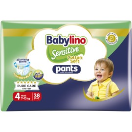 Πάνες Βρακάκι Babylino Pants Cotton Soft Unisex No4 Maxi [7-13kg] 38 Πάνες