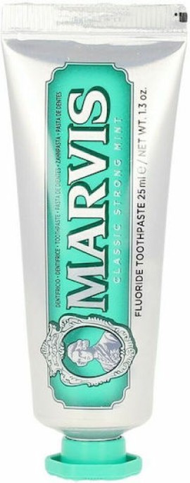 Marvis Classic Strong Mint Toothpaste Οδοντόκρεμα με Γεύση Μέντας για Λεύκανση & Δροσερή Αναπνοή 25ml