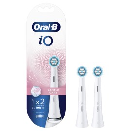 Oral B iO Gentle Care Ανταλλακτικές Κεφαλές Ηλεκτρικής Οδοντόβουρτσας Λευκό 2 Τεμάχια