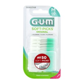 Gum 632 Soft Picks Regular Μεσοδόντια Βουρτσάκια Μιας Χρήσης 50 Τεμάχια + πρακτική θήκη μεταφοράς