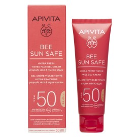 Apivita Bee Sun Safe Hydra Fresh Tinted Face Cream SPF50 Ενυδατική Αντηλιακή Gel Κρέμα Προσώπου με Χρώμα Ελαφριάς Υφής 50ml