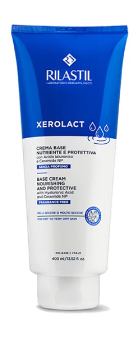 Rilastil Xerolact Base Cream Ενυδατική Κρέμα Προσώπου & Σώματος Ξηρές Επιδερμίδες 400ml