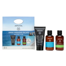 Apivita PROMO Black Detox Cleansing Jelly Μαύρο Τζελ Καθαρισμού - Προσώπου & Ματιών 50ml & Hyaluronic Hydra Ενυδατικό Σαμπουάν 75ml & Tonic Mountain Tea Αφρόλουτρο με Αιθέρια Έλαια 75ml