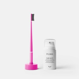 Piuma Whitening Soft Smile Box Whitening Soft Μαλακή Οδοντόβουρτσα Very Magenta 1 Τεμάχιο & Pure White Οδοντόκρεμα Κατά της Τερηδόνας 75ml & Βάση Ημερολόγιο