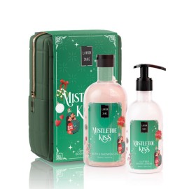 Lavish Care PROMO Xmas Mistletoe Kiss Bath & Shower Αφρόλουτρο Gel 500ml & Glitter Body Lotion Ενυδατικό Γαλάκτωμα Σώματος 300ml & ΔΩΡΟ Νεσεσέρ