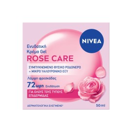 Nivea Gel Rose Care Ενυδατική Κρέμα με Ροδόνερο & Υαλουρονικό 50ml