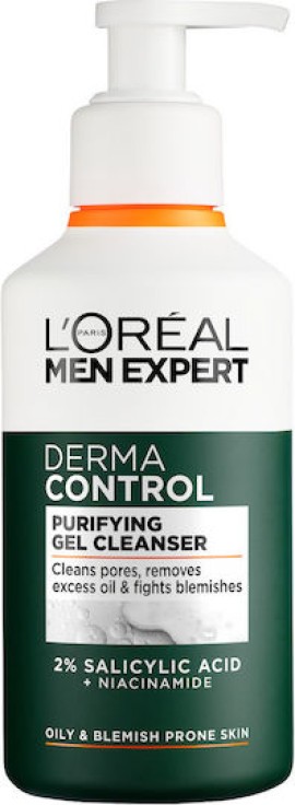 LOreal Paris Men Expert Derma Control Purifying Ανδρικό Gel Καθαρισμού Προσώπου 260ml