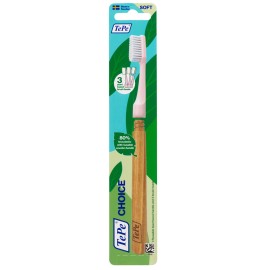 TePe Choice Soft Οδοντόβουρτσα Μαλακή με Επαναχρησιμοποιήσιμη Ξύλινη Λαβή Ροζ 1 Τεμάχιο + 3 Ανταλλακτικές Λαβές