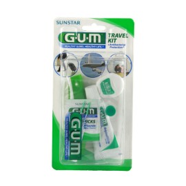 Gum Travel Brush Kit (156) Οδοντόκρεμα - Οδοντόπαστα Οδοντικό Νήμα Σε Μικρό Μέγεθος Πράσινο - Μωβ