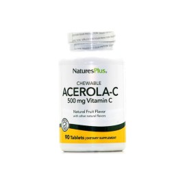 Natures Plus Acerola-C Complex 500mg Συμπλήρωμα Διατροφής με Βιταμίνη C 90 Μασώμενες Ταμπλέτες