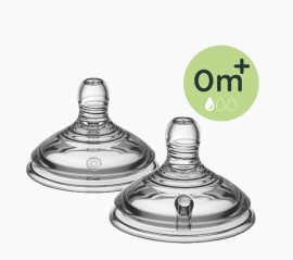 Tommee Tippee Flow Teats Closer to Nature για 0m+ Θηλές Σιλικόνης Μικρής Ροής 2 Τεμάχια