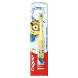 Colgate Design It Kids Minion Ηλεκτρική Παιδική Πολύ Μαλακή Οδοντόβουρτσα Μπαταρίας Κίτρινη,Μπλέ,Πορτοκαλί 1 Τεμάχιο