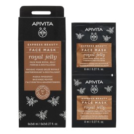 Apivita  Express Beauty Royal Jelly Συσφικτική Μάσκα Προσώπου Με Βασιλικό Πολτό 2x8ml
