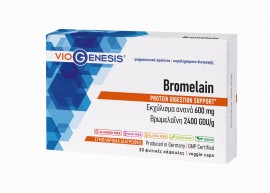 VioGenesis Bromelain 2400 GDU/g Σύμπλεγμα Πρωτεολυτικών Ενζύμων 30 Φυτικές Κάψουλες