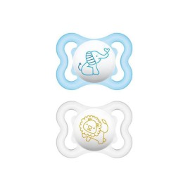 Mam Air Πιπίλα Λάτεξ 2-6m+ Χρώματα:Ροζ - Γαλάζιο 2 Τεμάχια [121L]