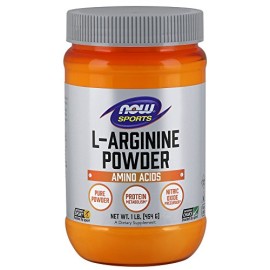 Now Foods L - Arginine Powder Συμπλήρωμα Διατροφής Με Αργινίνη για Την Παραγωγή Ενέργειας 454gr