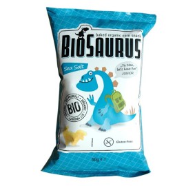 Biosaurus Παιδικά Γαριδάκια Δεινόσαυρος με θαλασσινό αλάτι (χωρίς γλουτένη) 50gr