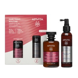 Apivita PROMO Womens Tonic Hair Lotion Λοσιόν Κατά της Τριχόπτωσης 150ml & ΔΩΡΟ Tonic Shampoo Τονωτικό Σαμπουάν Κατά της Τριχόπτωσης για Γυναίκες 250ml