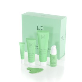 Lavish Care PROMO Acne Clear Κρέμα Καταπράυνσης για Λιπαρές / Ακνεϊκές Επιδερμίδες 15ml - Gel Καθαρισμού Προσώπου 150ml - Ενυδατική Κρέμα Προσώπου για την Μείωση Εμφάνισης Σμήγματος 30ml - Καταπραϋντική Μάσκα Προσώπου 75ml - ΔΩΡΟ Gua Sha