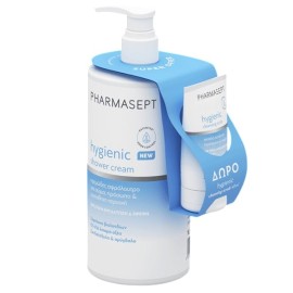 Pharmasept PROMO Hygienic Shower Cream Κρεμώδες Αφρόλουτρο για Ενυδάτωση & Θρέψη 1000ml & ΔΩΡΟ Hygienic Cleansing Scrub Απαλό Scrub για Πρόσωπο & Σώμα 40ml