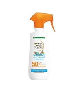 Garnier Ambre Solaire Kids Sensitive Advanced Trigger Spray SPF50+ Παιδικό Αντηλιακό Γαλάκτωμα Σε Σπρει  300ml