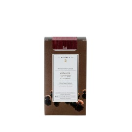 Korres Argan Oil Advanced Colorant 5.6 Καστανό Ανοιχτό Κόκκινο Μόνιμη Βαφή Μαλλιών με Τεχνολογία Pigment Lock που κλειδώνει το Χρώμα, 50ml