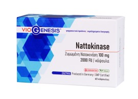 VioGenesis Nattokinase 100mg Συμπλήρωμα Διατροφής για το Καρδιαγγειακό - Νευρικό Σύστηµα 60 Κάψουλες