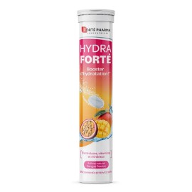 Forte Pharma Hydra Forte Ηλεκτρολύτες + Βιταμίνες + Μέταλλα Mango & Passion Fruit 24 Αναβράζοντα Δισκία