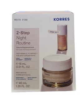 Korres PROMO White Pine Λευκή Πεύκη Κρέμα Νυκτός για Αναπλήρωση Όγκου 40ml - ΔΩΡΟ Serum Λευκή Πεύκη Ορός Προσώπου για Αναπλήρωση Όγκου 15ml