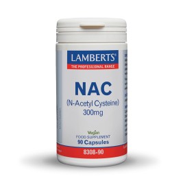 Lamberts Nac 300mg Αμινοξύ Ν-Ακέτυλο-Κυστεΐνη Υψηλής Καθαρότητας 90 Φυτικές Κάψουλες