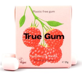 True Gum Rasberry & Vanilla Sugar Free Φυσικές Τσίχλες με Γεύση Βατόμουρο & Βανίλια 21gr