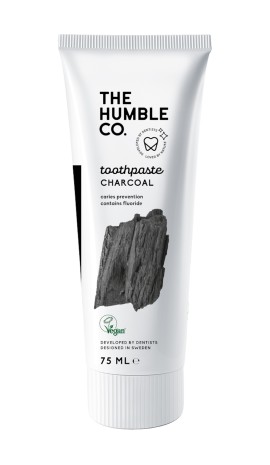 The Humble Co. Natural Toothpaste Charcoal Φυσική Οδοντόκρεμα με Ενεργό Άνθρακα 75ml