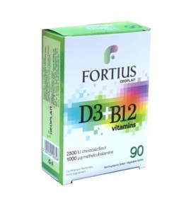 Geoplan Nutraceuticals Fortius D3 2500IU & B12 1000mg Συμπλήρωμα Διατροφής για το Ανοσοποιητικό Σύστημα 90 Διασπειρόμενα Δισκία