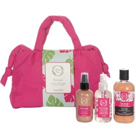 Fresh Line PROMO Pink Jungle Shower Gel Αφρόλουτρο 300ml & Fragrant Water Αρωματικό Νερό Σώματος 150ml & Shimmering Body Oil Ξηρό Λάδι Σώματος 150ml & Τσαντάκι