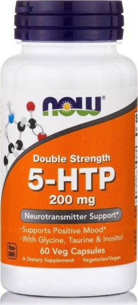 Now Foods 5 HTP 200mg Συμπλήρωμα Διατροφής Για Την Αντιμετώπιση Του Άγχους 60 Κάψουλες
