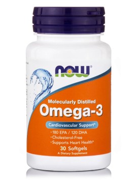 Now Foods Omega 3 1000mg Συμπλήρωμα Διατροφής 30 Μαλακές Κάψουλες