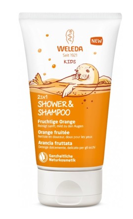 Weleda Παιδικό Αφροντούς & Σαμπουάν 2 σε 1 με άρωμα Φρουτώδες Πορτοκάλι, 150ml