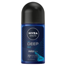 Nivea Men Deep Black Carbon Beat Ανδρικό Αποσμητικό Roll on 48ωρης Προστασίας 50ml