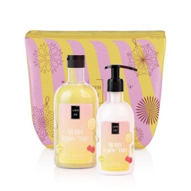 Lavish Care Xmas PROMO Merry Lemon Tart Bath & Shower Αφρόλουτρο Gel 500ml - Glitter Body Lotion Ενυδατικό Γαλάκτωμα Σώματος 300ml - Νεσεσέρ