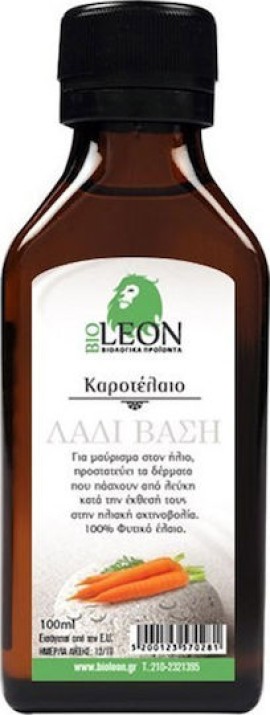 Bioleon Λάδι Βάσης Καρότου Κατάλληλο για Ηλιοθεραπεία 100ml
