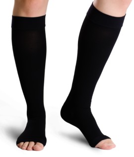 Varisan Top CCL 1 (18-21 mmHg) Nero Κάλτσα Κάτω Γόνατος με Ανοιχτά Δάχτυλα Μαύρο 1 Ζευγάρι [862]