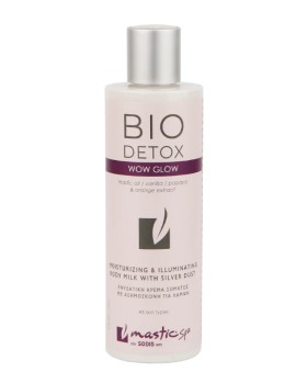 Mastic Spa Biodetox Wow Glow Body Milk Ενυδατική Κρέμα Σώματος με Ασημόσκονη για Λάμψη 250ml