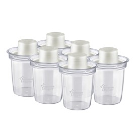 Tomme Tippee Milk Powder Dispenser Δοχεία Μεταφοράς Σκόνης Γάλακτος για Μπιμπερό Closer to Nature 6 Τεμάχια