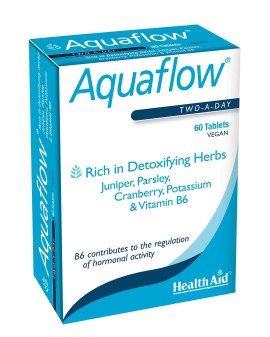 Health Aid Aquaflow Vegetarian Συμπλήρωμα Διατροφής με Εκχυλίσματα Βοτάνων - Βιταμίνη Β6 για την Κατακράτηση Υγρών 60 Ταμπλέτες