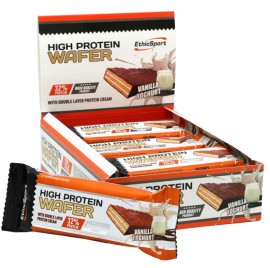 EthicSport Protein Wafer Vanilla Yogurt 32% Πρωτεΐνη – 11.3gr Πρωτεΐνη Μπάρες 12 Τεμάχια x 35gr
