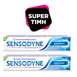 Sensodyne Bundle Extra Fresh, Οδοντόκρεμα για τα Ευαίσθητα Δόντια & Δροσερή Αναπνοή 2 Συσκευασίες x 75ml
